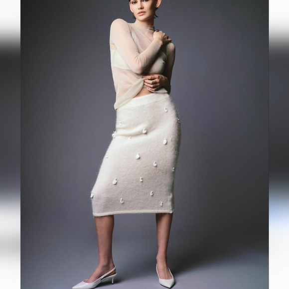 ZARA Alpaca Blend Midi Skirt - Picture 6 of 16